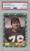  Anthony Munoz from the 1986 Topps set graded by PSA and given an overall grade of 8.