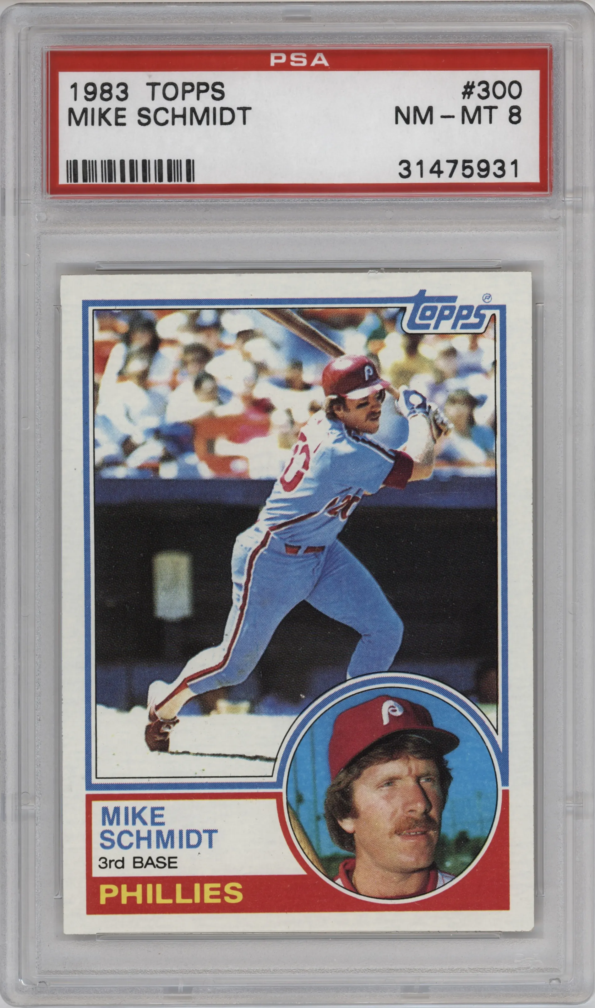 1983 Topps Mike Schmidt PSA 8