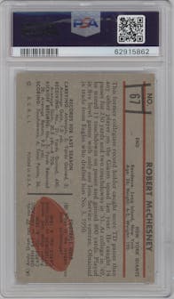 Bob McChesney from the 1953 Bowman set graded by PSA and given an overall grade of 6.