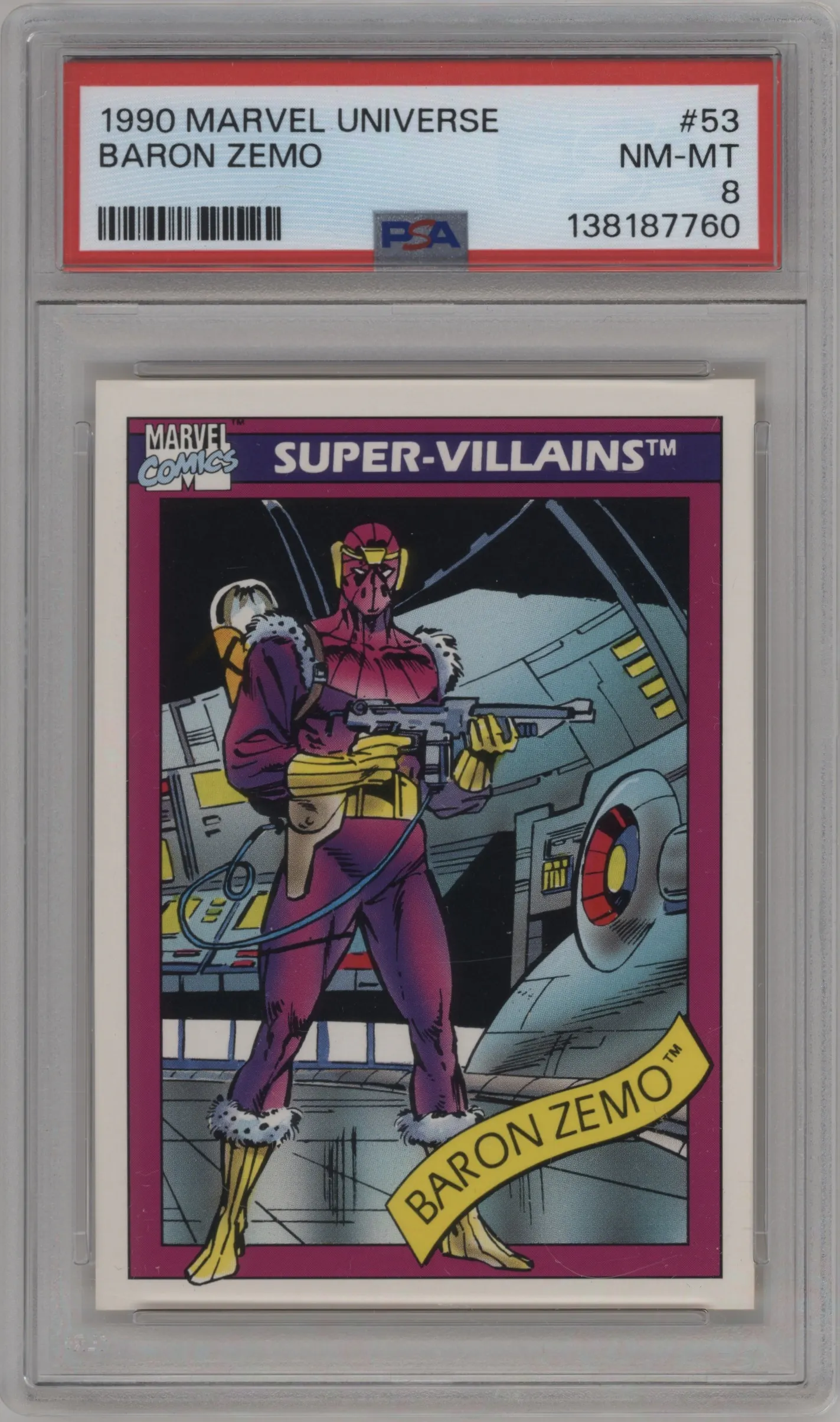 1990 Impel Marvel Universe Baron Zemo PSA 8