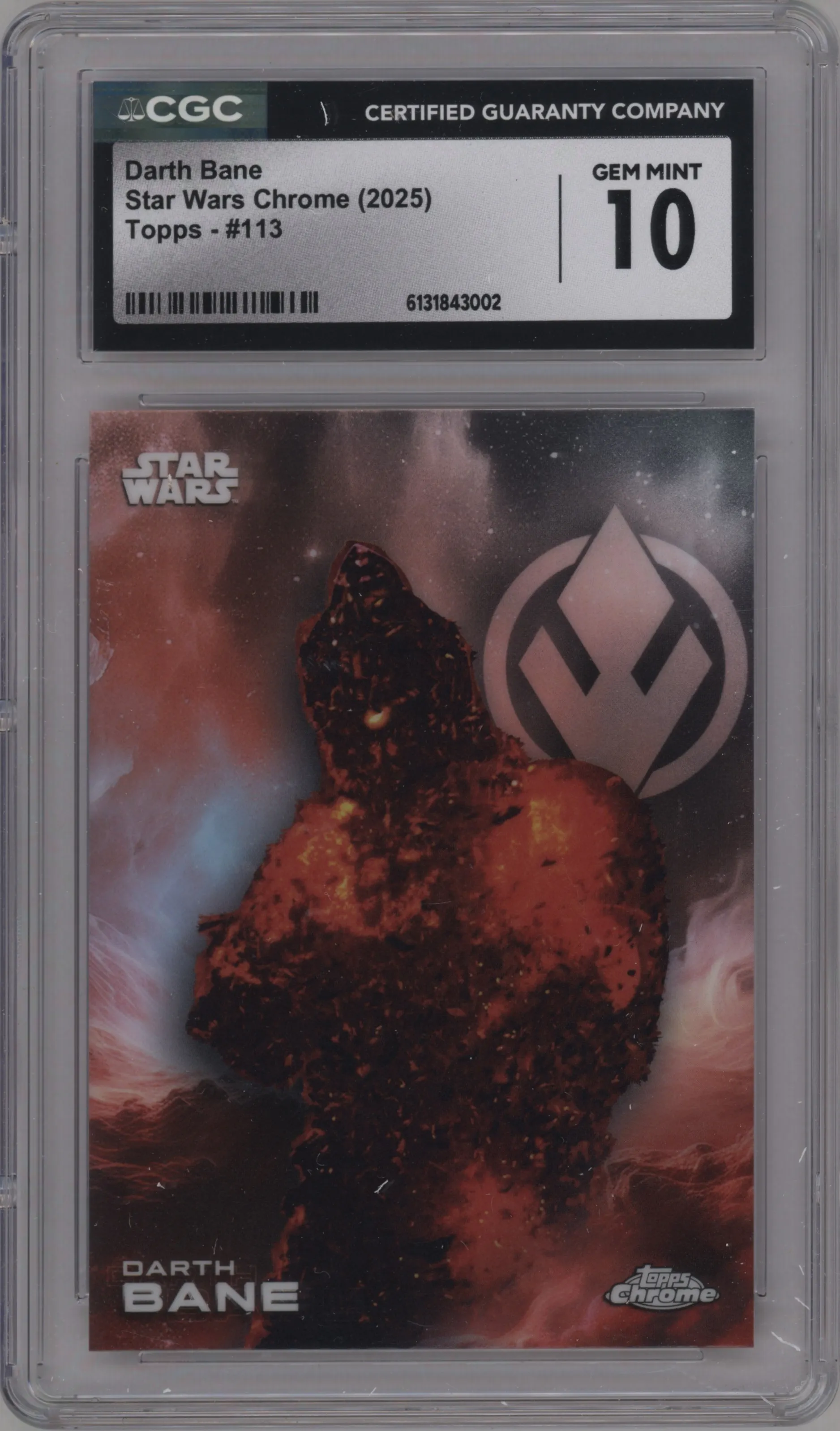 2025 Topps Chrome Star Wars Darth Bane CGC 10