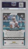 Tua Tagovailoa from the 2020 Panini Prizm set featuring a Purple Power Prizm parallel graded by PSA and given an overall grade of 9.