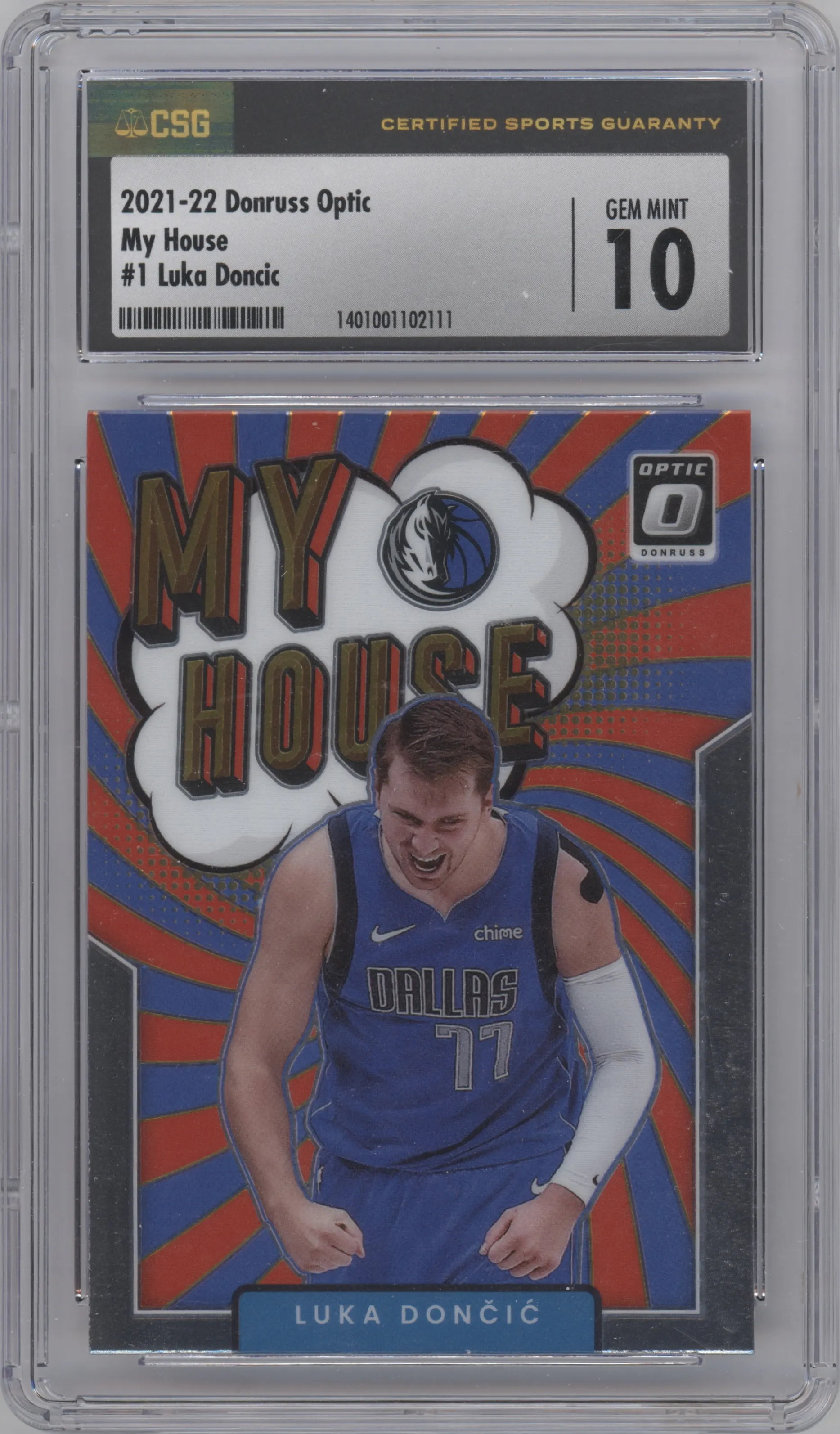 2021 Panini Donruss Optic My House Luka Doncic #1 CGC 10