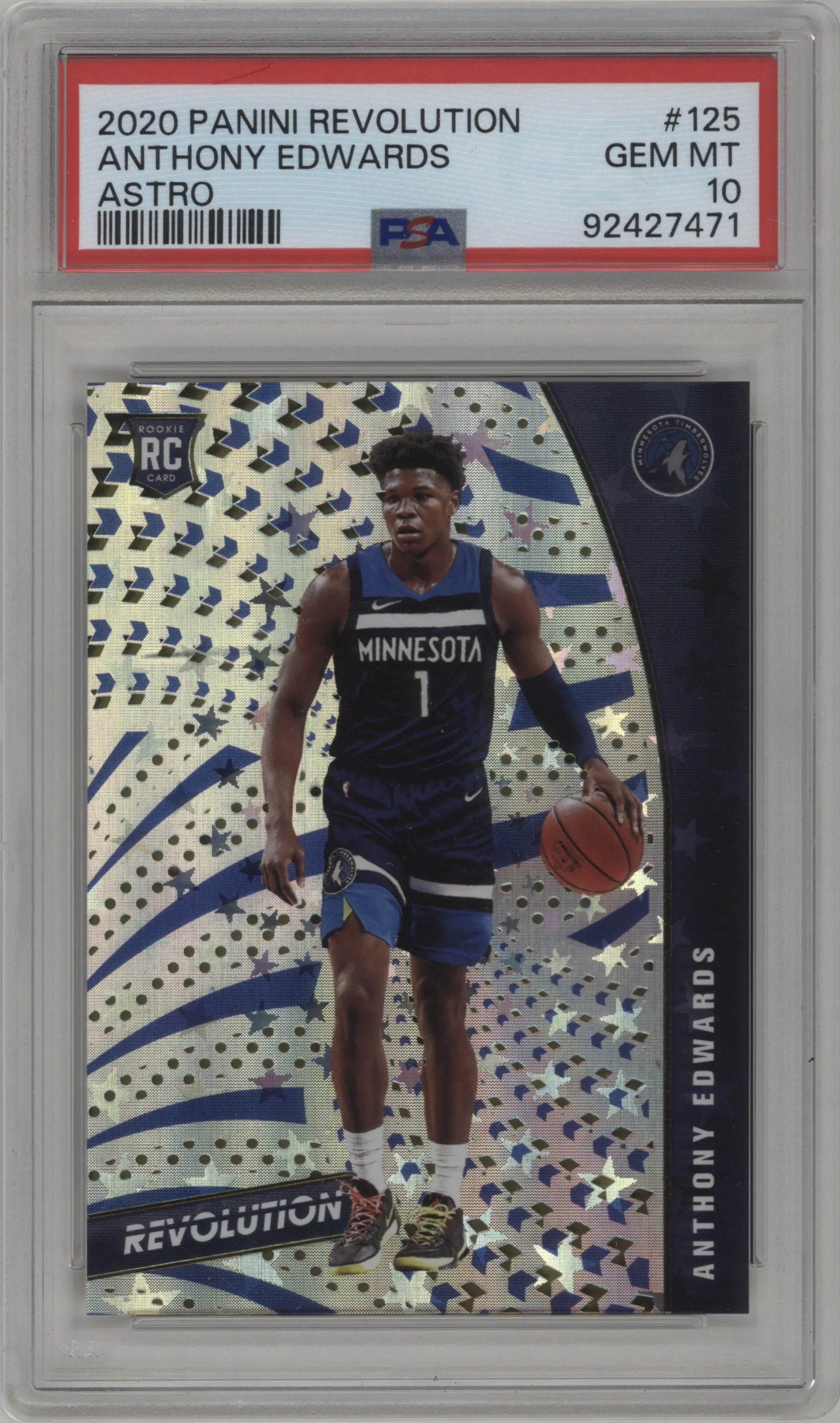2020 Panini Revolution Anthony Edwards Astro #125 PSA 10