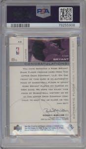 Kobe Bryant from the 2000-01 SP Game Floor set graded by PSA and given an overall grade of 9.