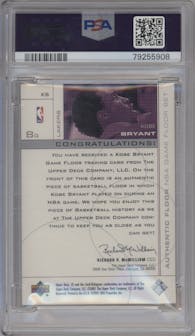 Kobe Bryant from the 2000-01 SP Game Floor set graded by PSA and given an overall grade of 9.