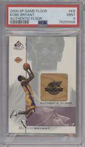 Kobe Bryant from the 2000-01 SP Game Floor set graded by PSA and given an overall grade of 9.