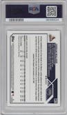 Jordan Walker from the 2023 Topps Gilded Collection set featuring a Mini-Diamond Gold Etch parallel graded by PSA and given an overall grade of 10.