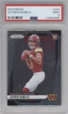 Jayden Daniels from the 2024 Panini Prizm set graded by PSA and given an overall grade of 9.