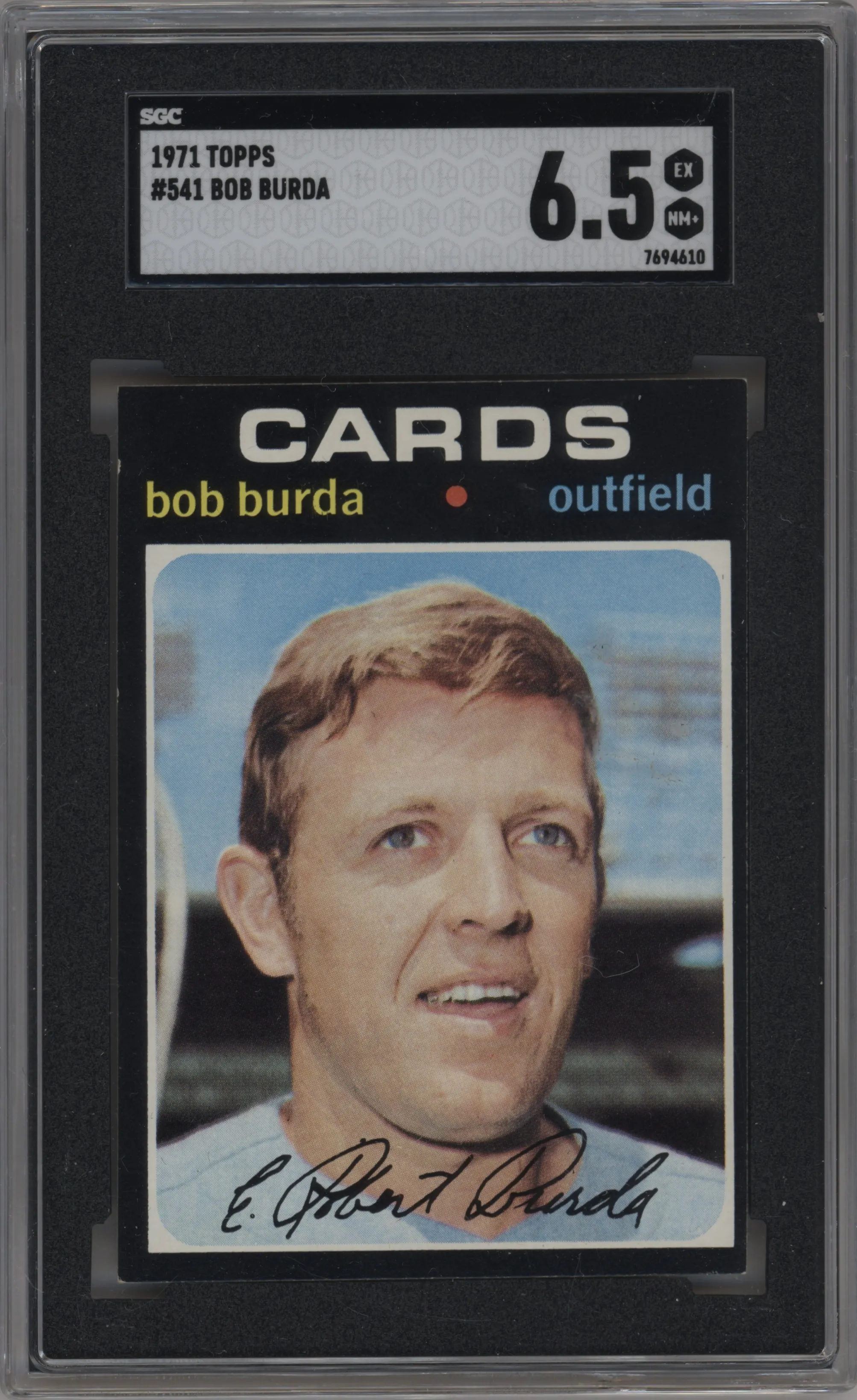 1971 Topps Bob Burda #541 SGC 6.5