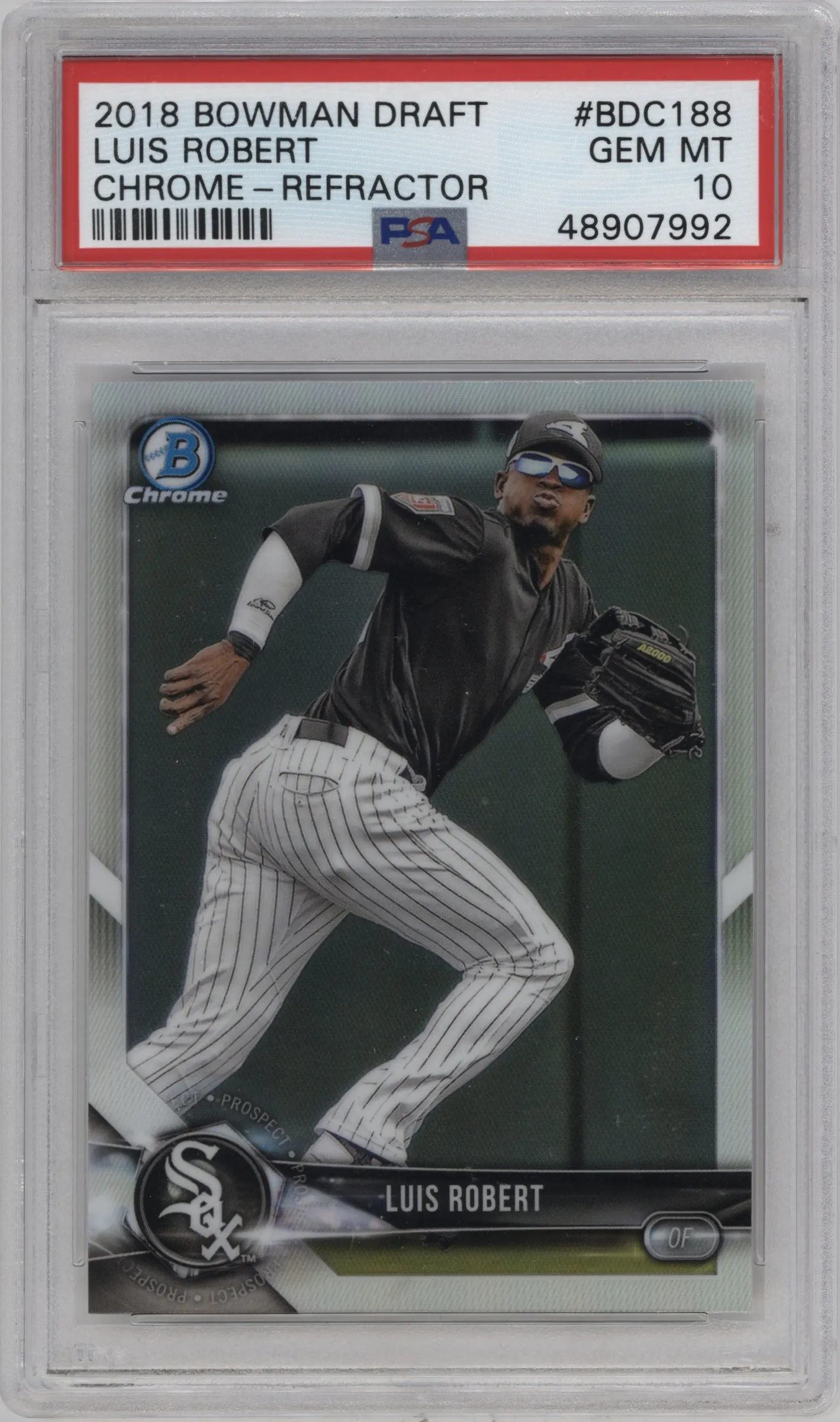 2018 Bowman Draft Chrome Luis Robert Refractor #BDC-188 PSA 10