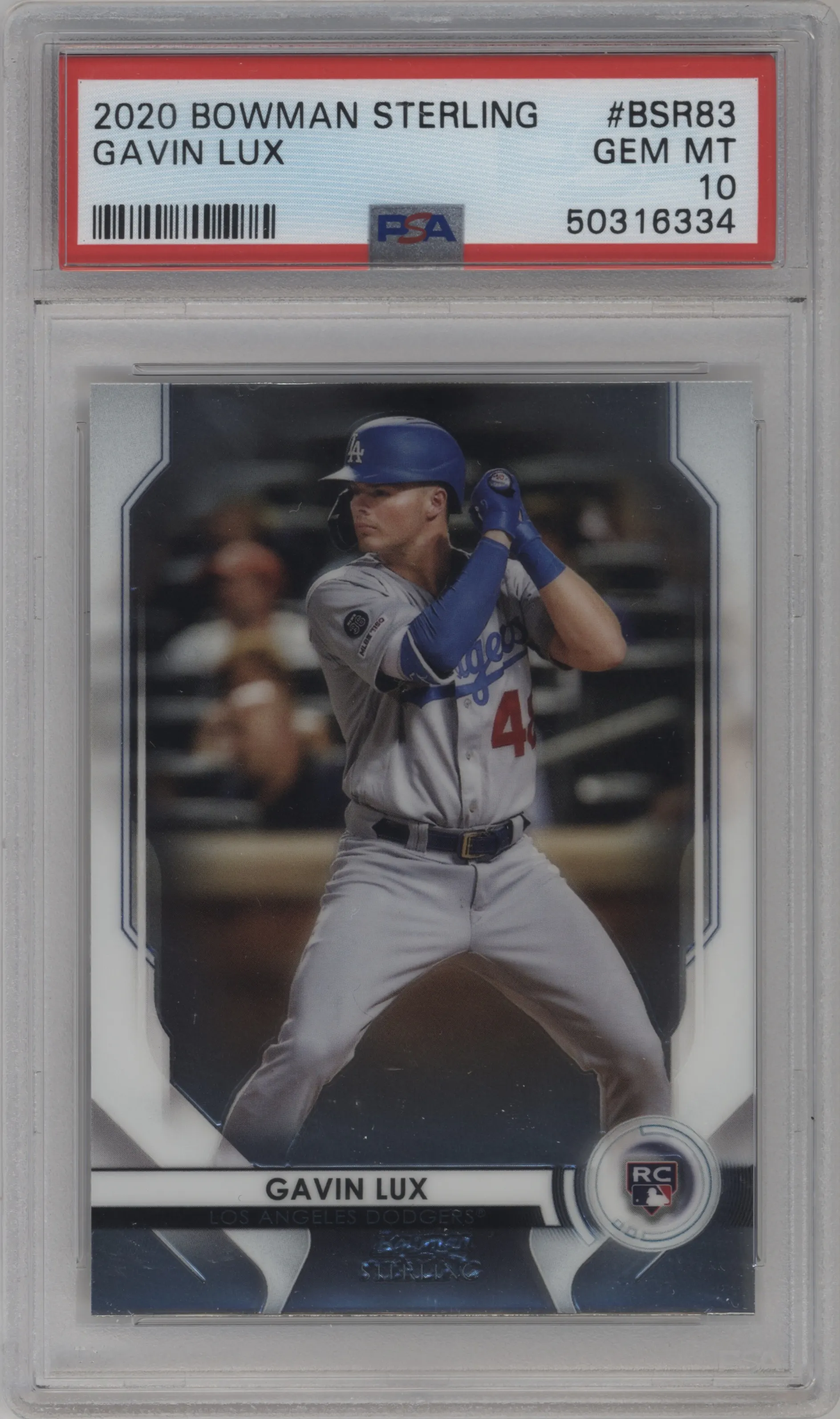 2020 Bowman Sterling Gavin Lux PSA 10