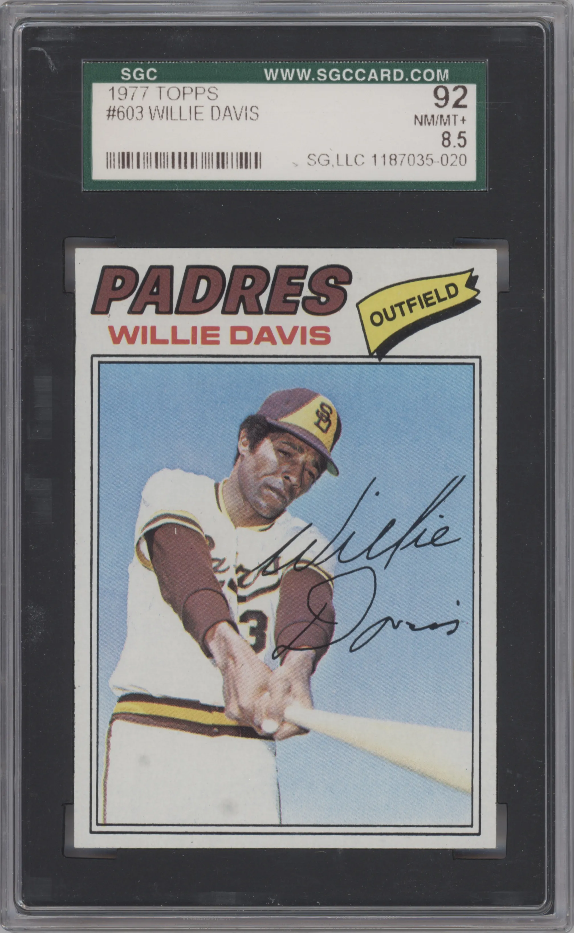 1977 Topps Willie Davis SGC 8.5