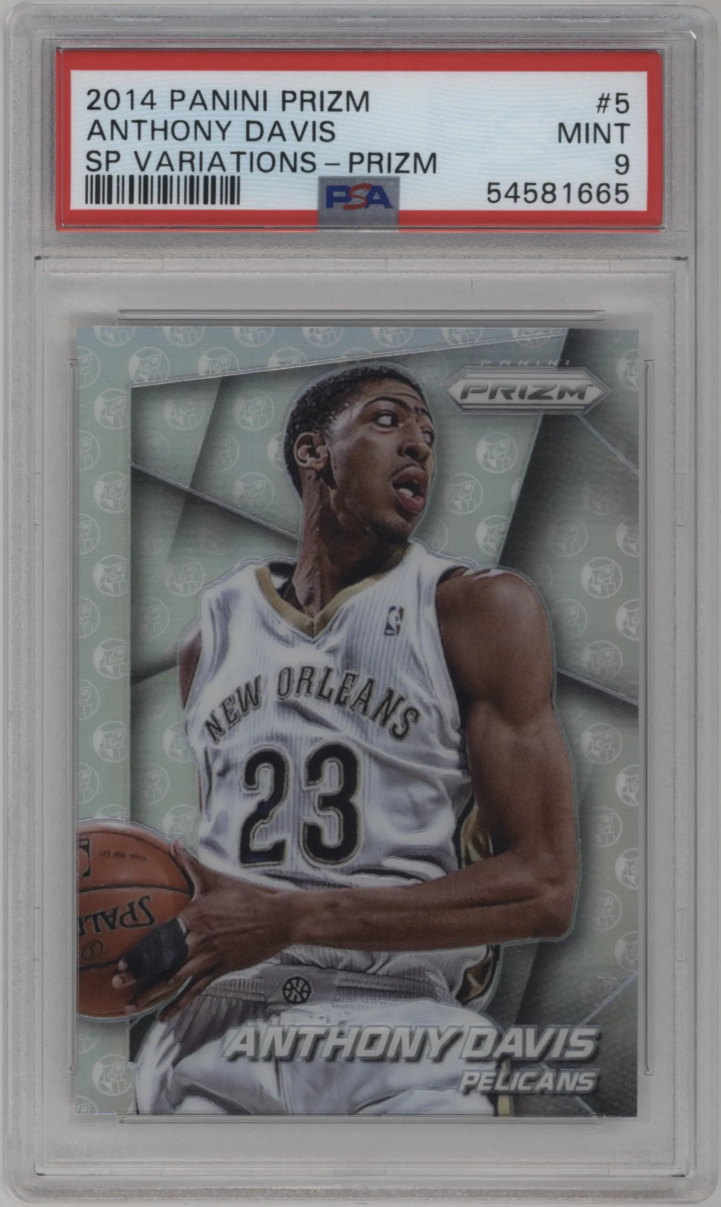 2014 Panini Prizm SP Anthony Davis #5 PSA 9