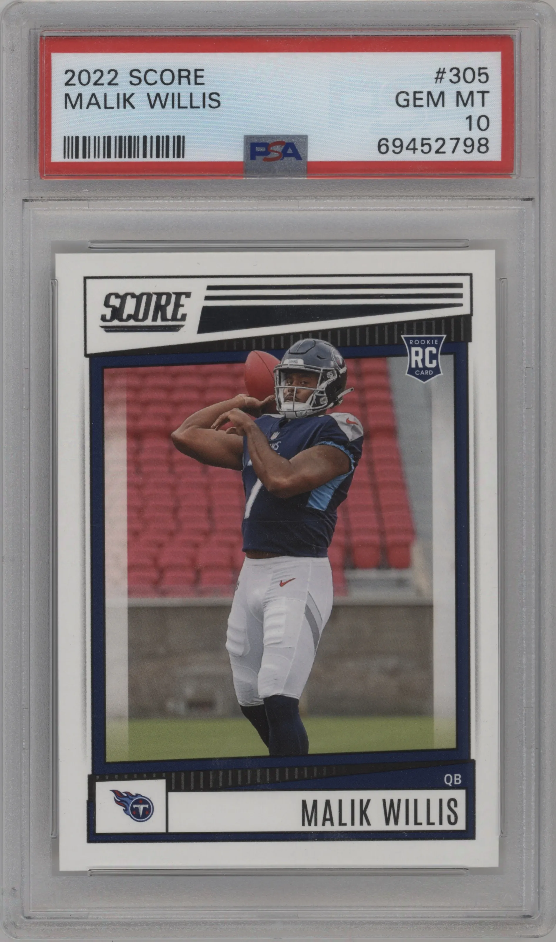 2022 Panini Score Malik Willis #305 PSA 10