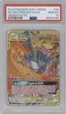 Moltres & Zapdos & Articuno GX from the 2019 Pokemon S&M  set graded by PSA and given an overall grade of 10.