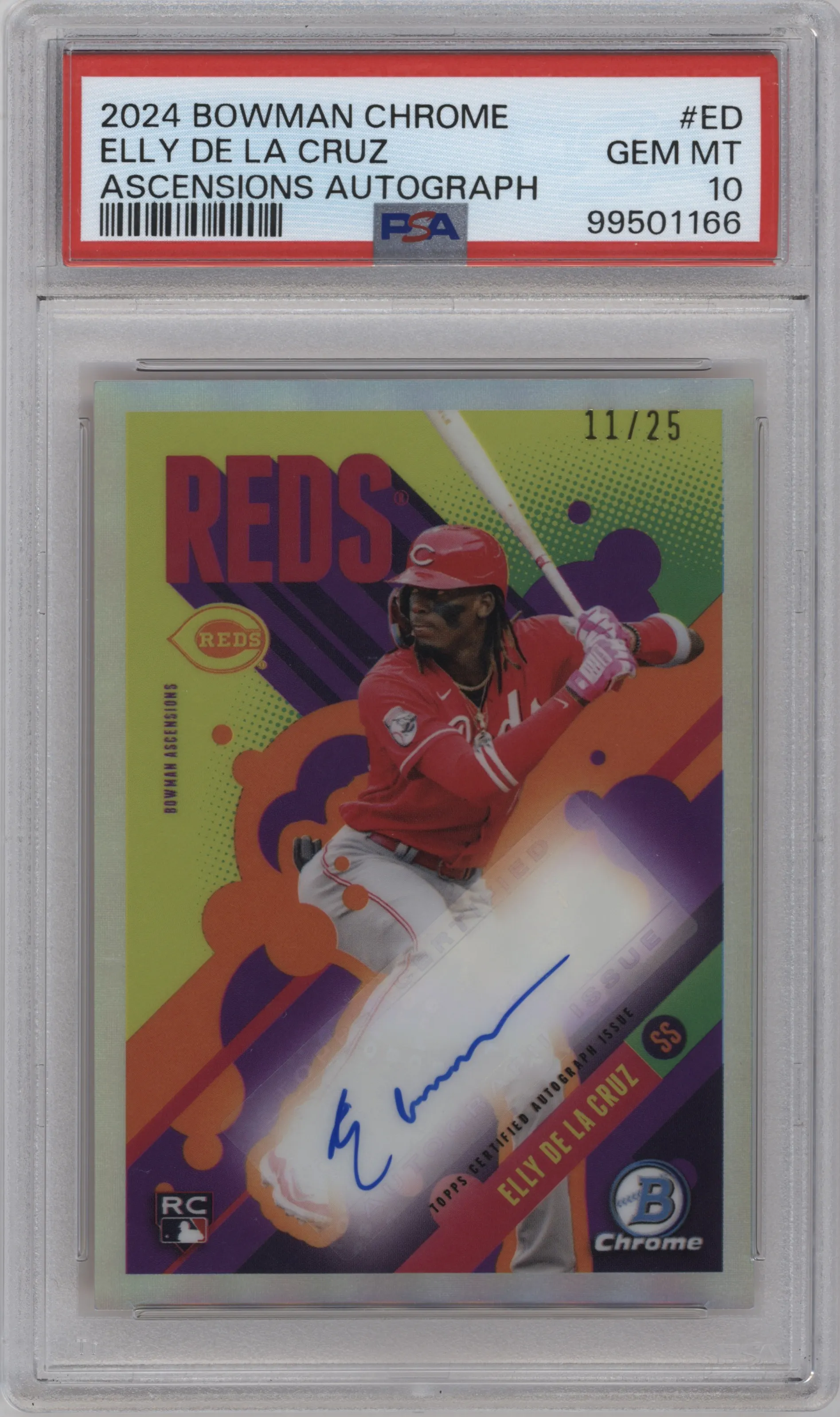 2024 Bowman Chrome Bowman Ascensions Auto Elly De La Cruz PSA 10