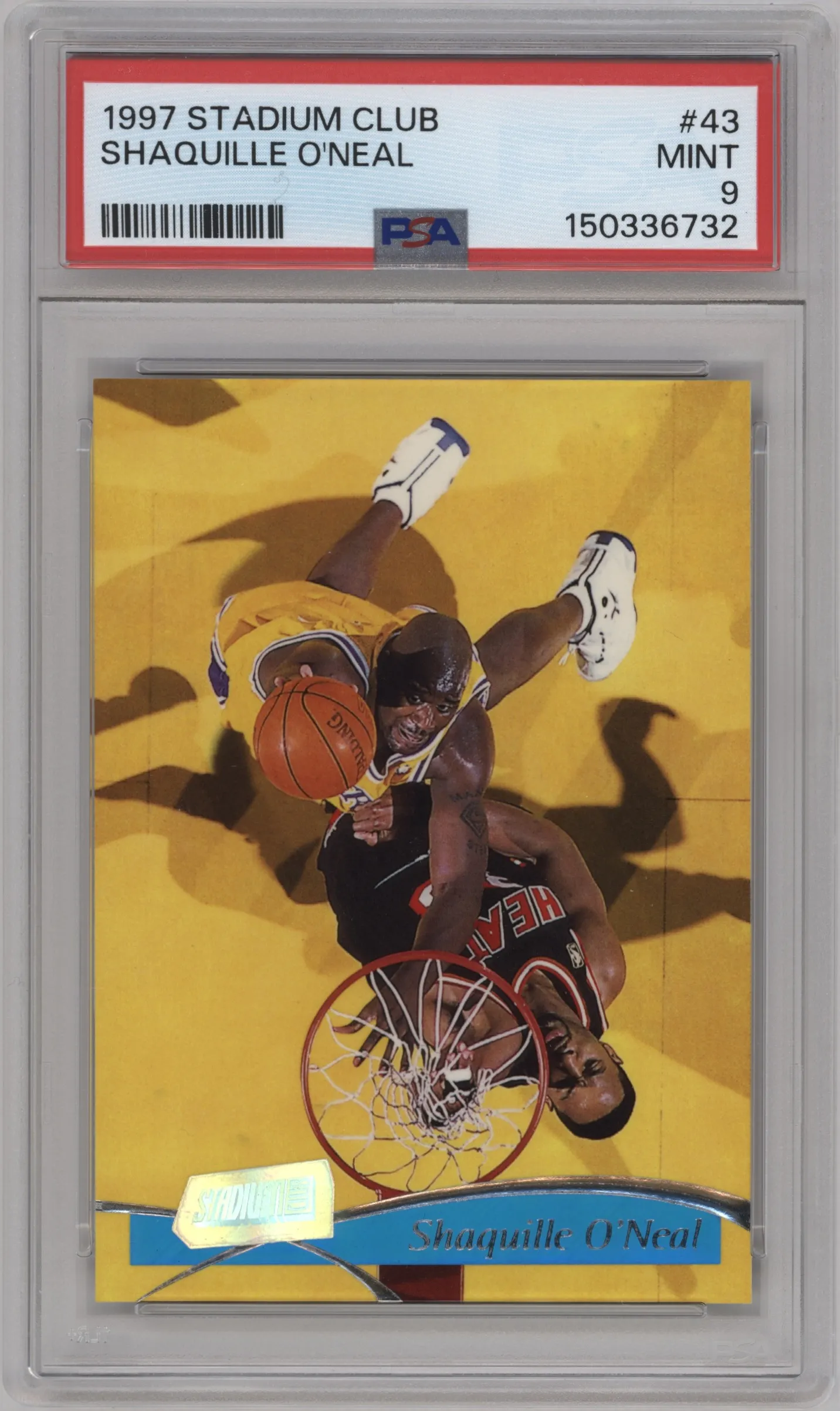 1997 Topps Stadium Club Shaquille O'Neal PSA 9