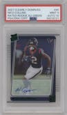 Nico Collins from the 2021 Panini Clearly Donruss set featuring a Green parallel graded by PSA and given an overall grade of 9.