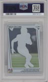 Nico Collins from the 2021 Panini Clearly Donruss set featuring a Green parallel graded by PSA and given an overall grade of 9.