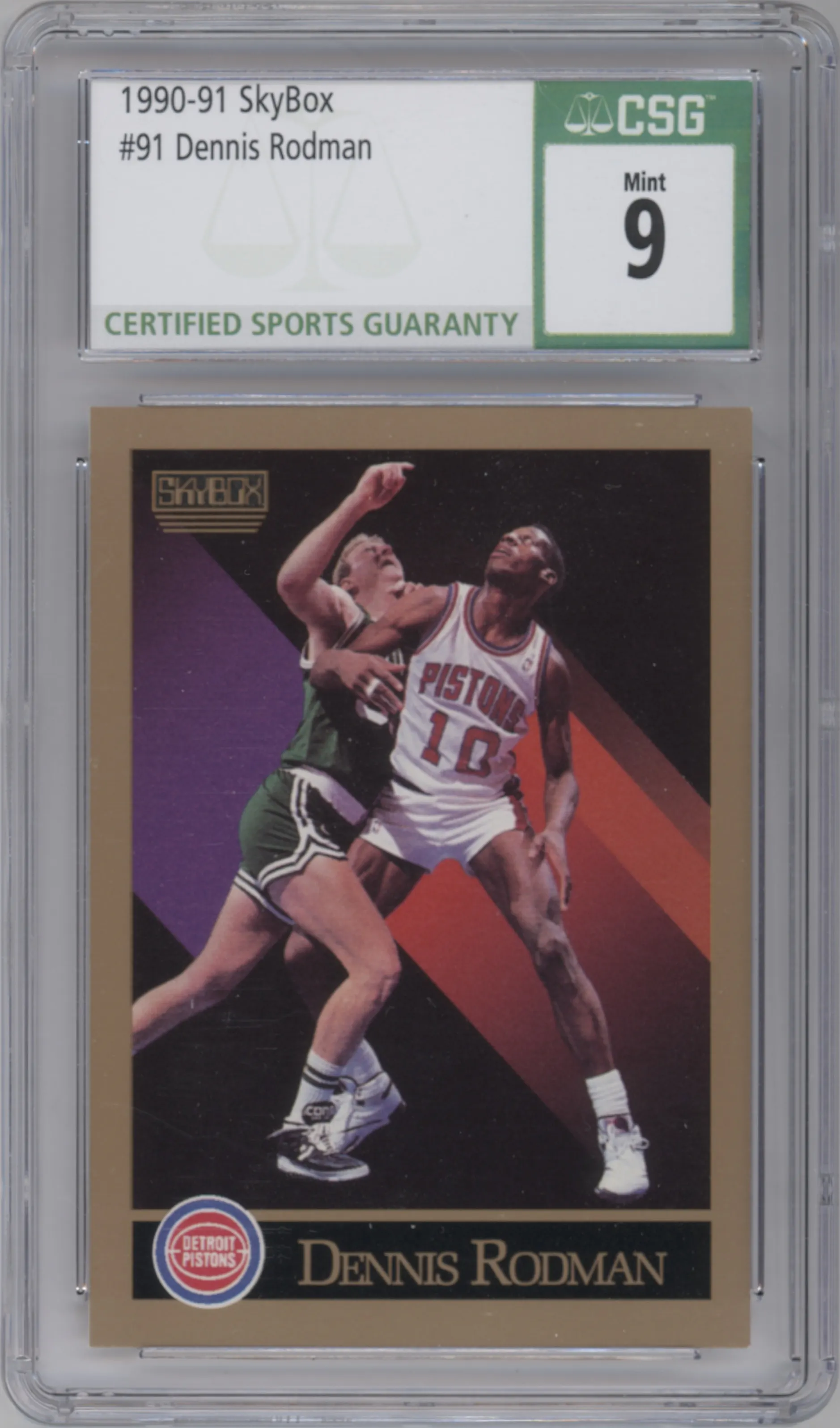 1990 SkyBox Dennis Rodman CGC 9
