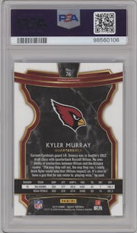Kyler Murray from the 2019 Panini Select  set graded by PSA and given an overall grade of 10.