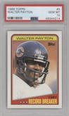 Walter Payton  from the 1988 Topps set graded by PSA and given an overall grade of 10.