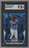 Xavier Isaac from the 2023 Bowman Sapphire Edition set graded by SGC and given an overall grade of 9.5.