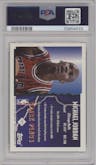Michael Jordan from the 1995-96 Topps set graded by PSA and given an overall grade of 9.