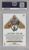 Jayson Tatum from the 2017-18 Panini Cornerstones set graded by PSA and given an overall grade of 10.