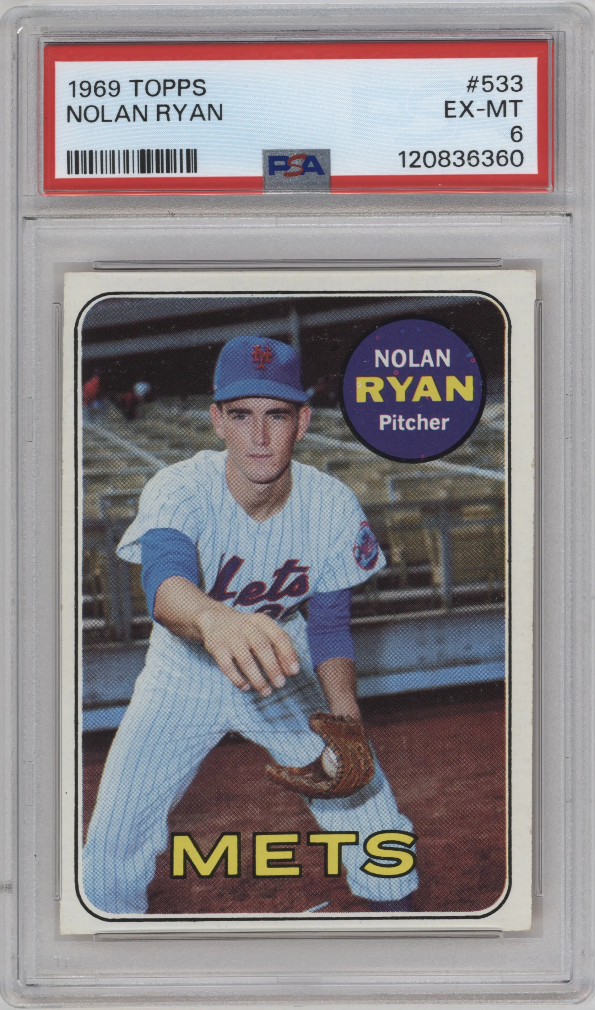 1969 Topps Nolan Ryan #533 PSA 6