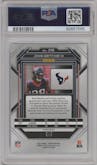 John Metchie III from the 2022 Panini Prizm set featuring a Green Shimmer parallel graded by PSA and given an overall grade of 10.