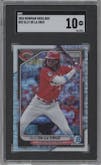 Elly De La Cruz from the 2024 Bowman Mega Box set graded by SGC and given an overall grade of 10.