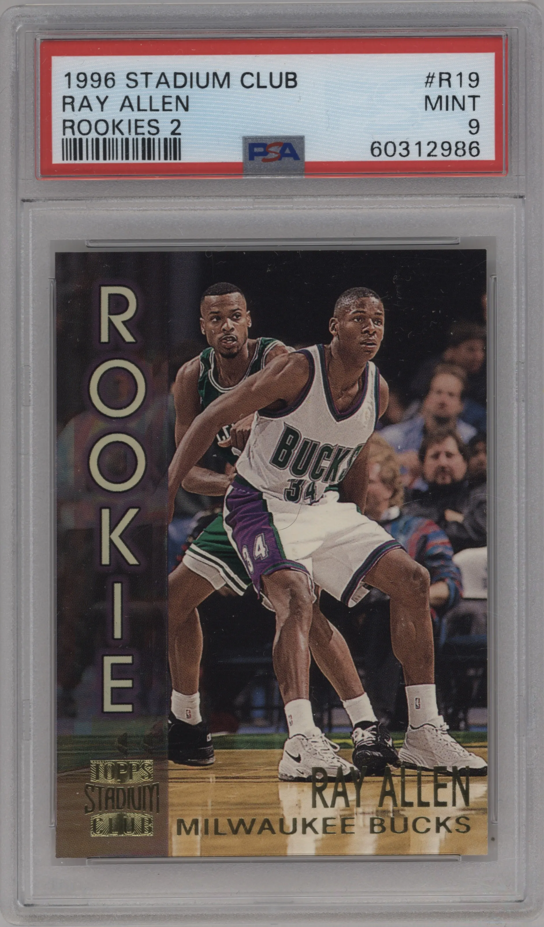 1996 Stadium Club Rookies II Ray Allen #R19 PSA 9
