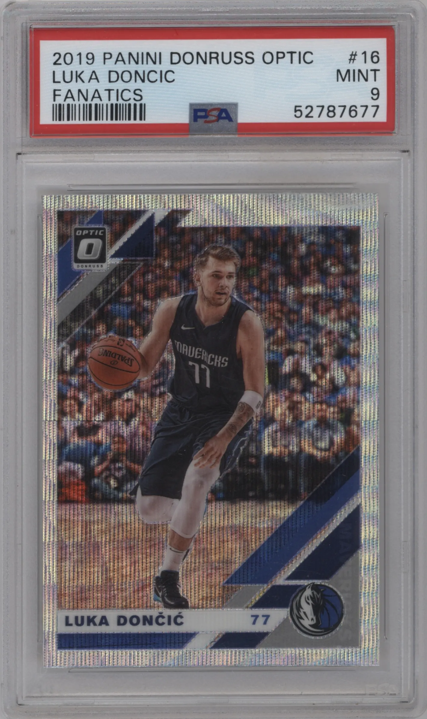 2019 Panini Donruss Optic Luka Doncic Fanatics Box Set PSA 9
