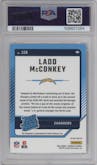 Ladd McConkey from the 2024 Donruss set graded by PSA and given an overall grade of 9.