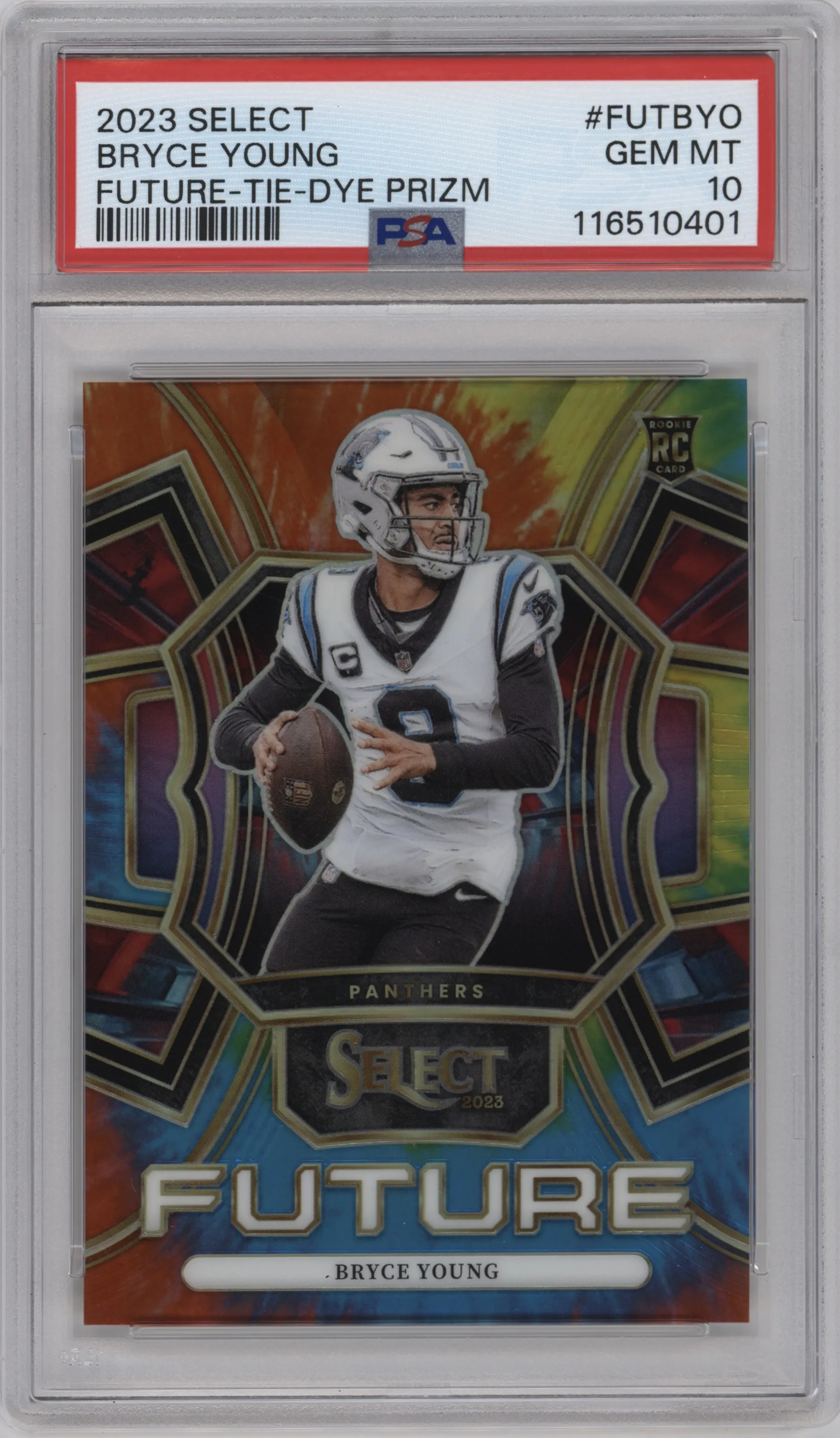 2023 Panini Select Future Bryce Young Tie-Dye #FUT-BYO PSA 10