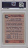 Bo Jackson from the 1991 Topps set graded by PSA and given an overall grade of 9.