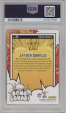 Jayden Daniels from the 2024 Donruss set graded by PSA and given an overall grade of 9.