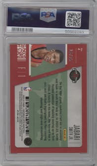 Jabari Smith Jr. from the 2022-23 Panini Contenders Optic set featuring a Green Pulsar parallel graded by PSA and given an overall grade of 9.