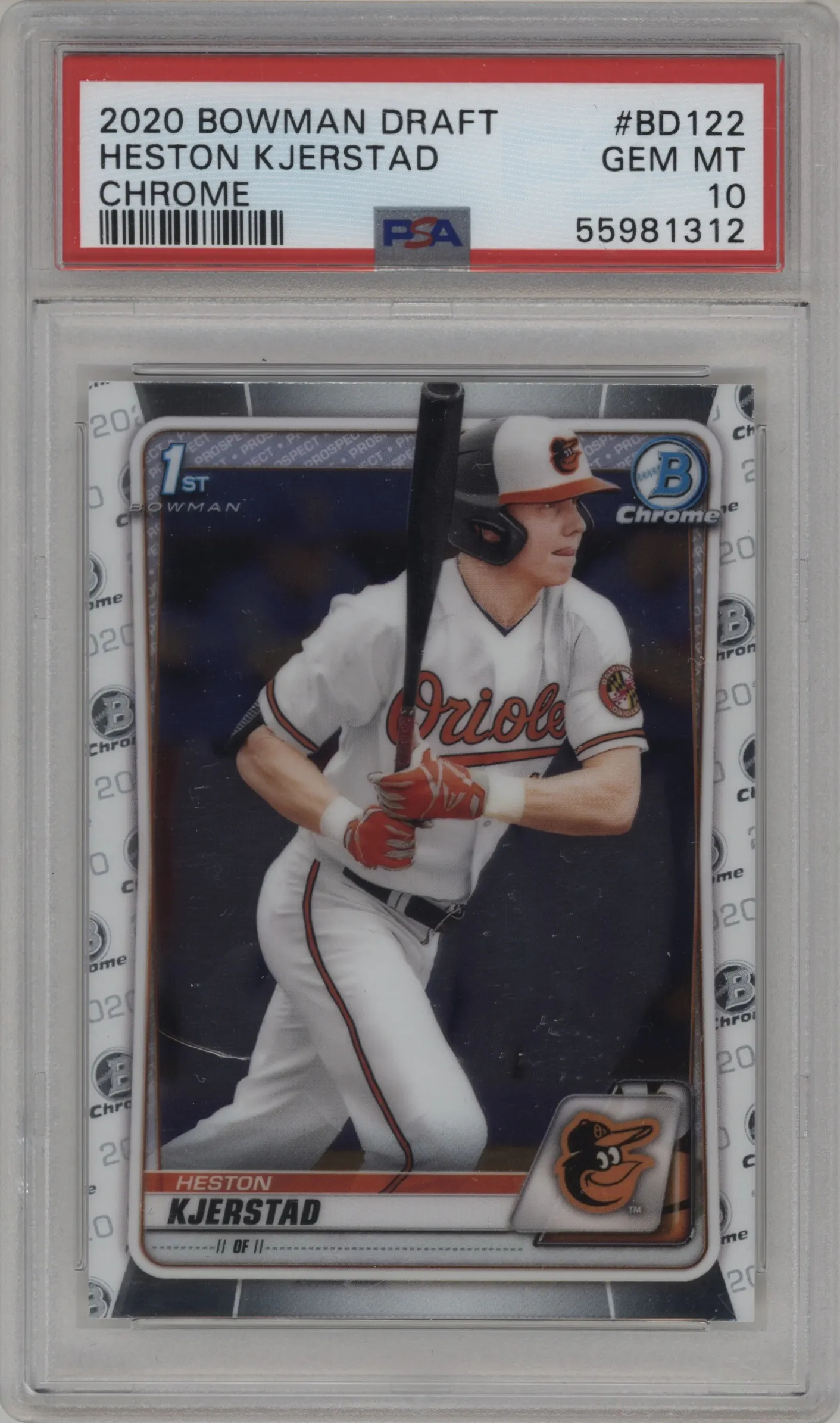 2020 Bowman Draft Chrome Heston Kjerstad PSA 10