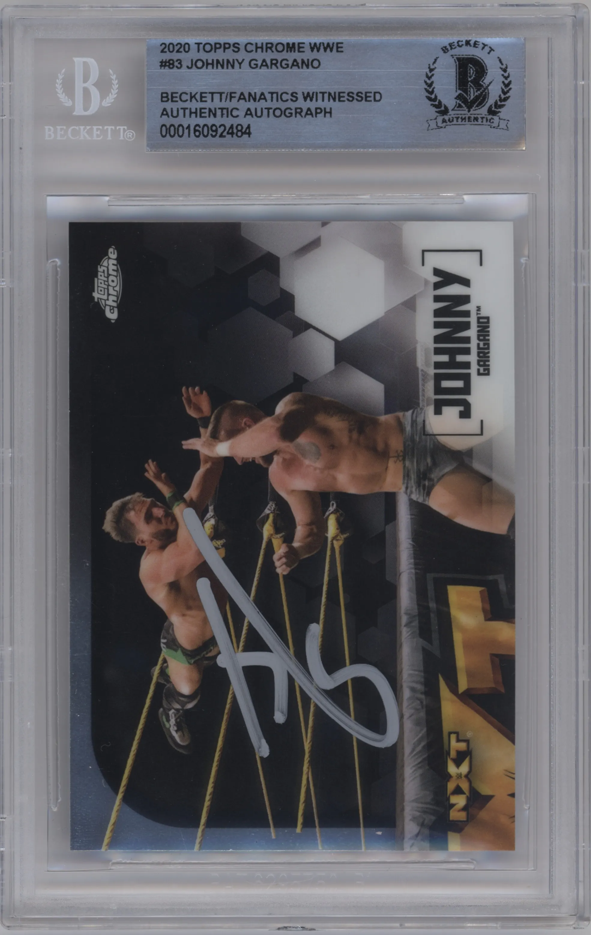 2020 Topps Chrome WWE Johnny Gargano BGS AUTHENTIC BGS