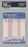 Bo Jackson from the 1987 Fleer set graded by PSA and given an overall grade of 9.