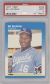Bo Jackson from the 1987 Fleer set graded by PSA and given an overall grade of 9.