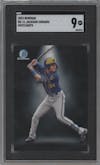 Jackson Chourio from the 2023 Bowman  set graded by SGC and given an overall grade of 9.