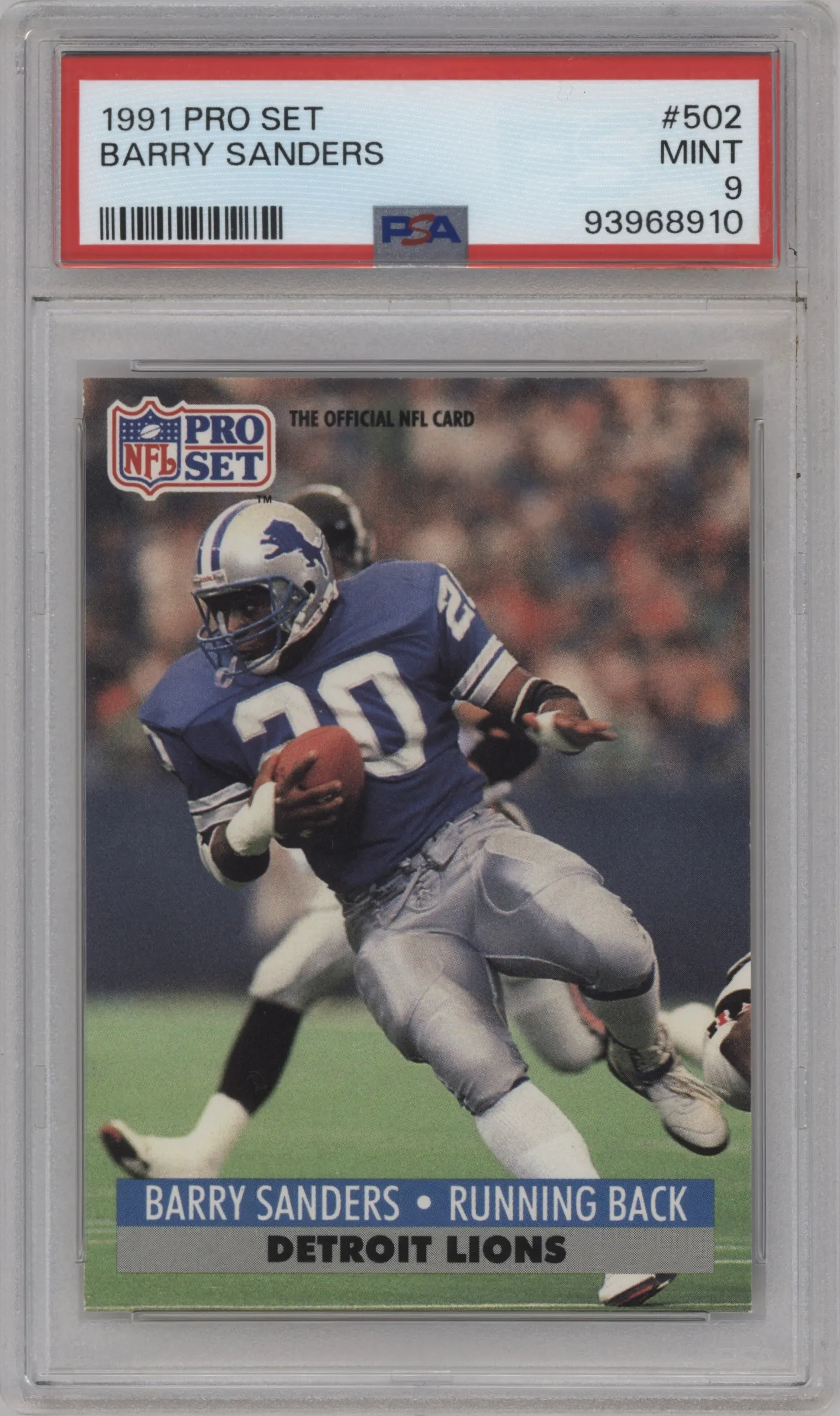 1991 Pro Set Barry Sanders PSA 9