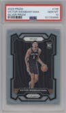 Victor Wembanyama from the 2023-24 Panini Prizm set featuring a Silver Prizm  parallel graded by PSA and given an overall grade of 10.