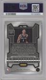 Victor Wembanyama from the 2023-24 Panini Prizm set featuring a Silver Prizm  parallel graded by PSA and given an overall grade of 10.