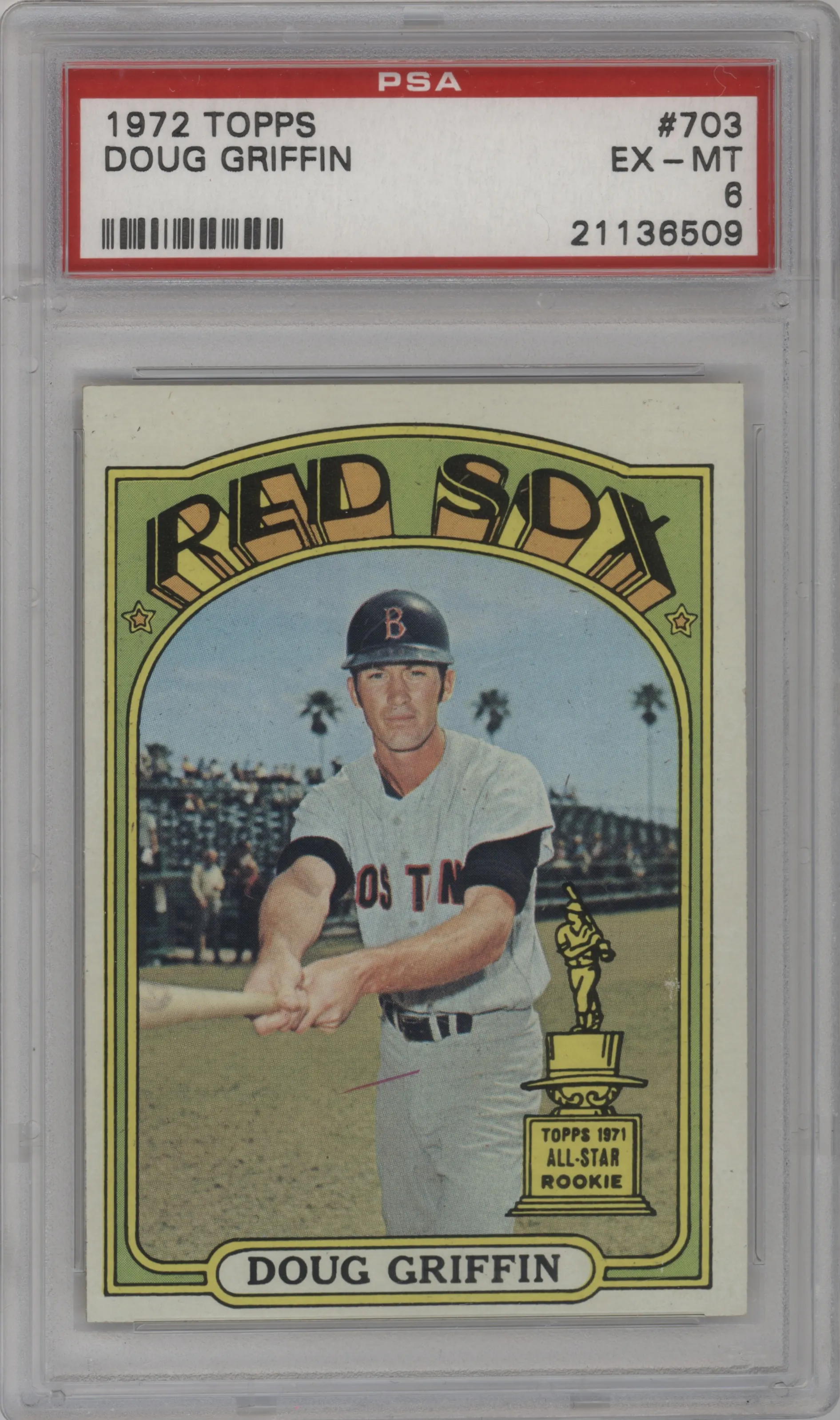 1972 Topps Doug Griffin PSA 6