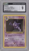 Haunter from the 2000 Pokemon set graded by CSG and given an overall grade of 9.